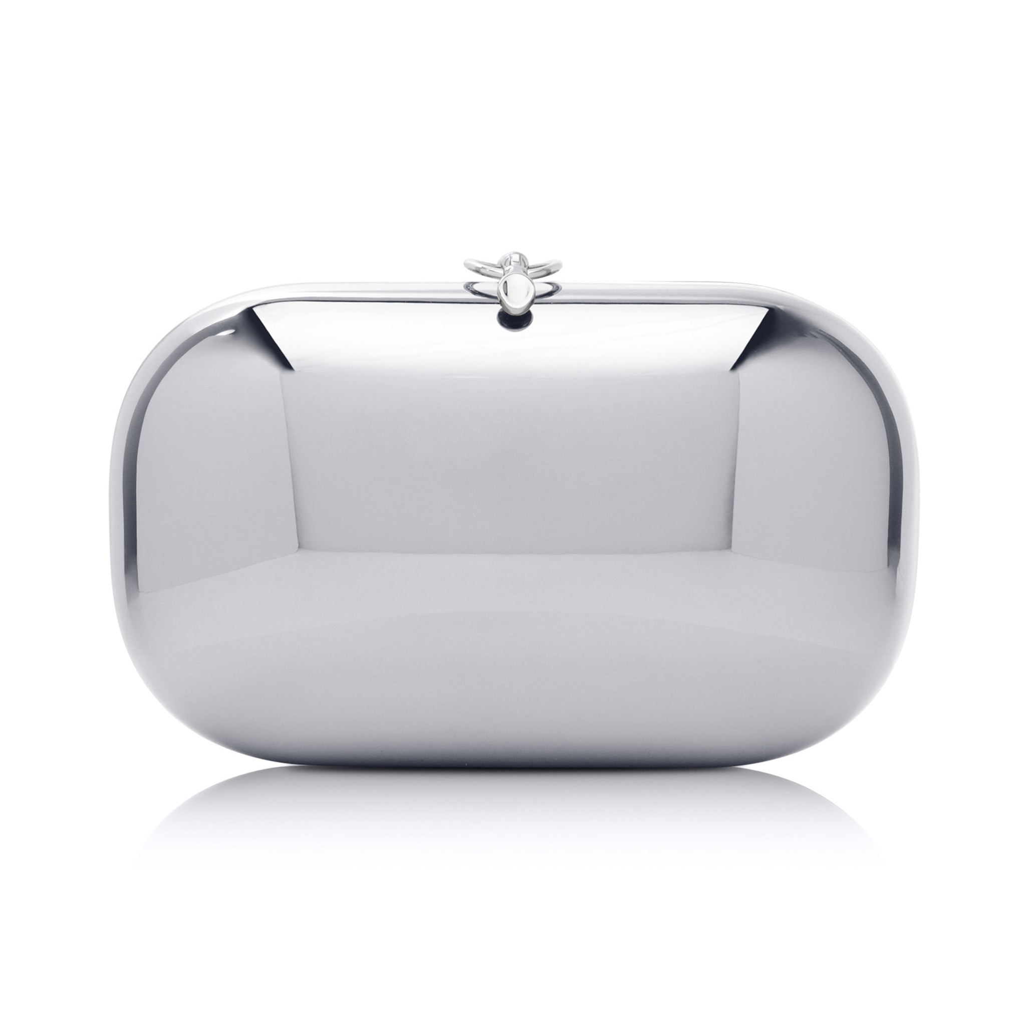 Elina PLUS in Mirrored Chrome | Polished Chrome Clutch | Jeffrey