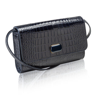 Cari Mini Bag- Navy Stamped Croc