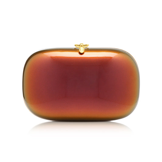 Elina Plus Clutch-  Iridescent Amaretto