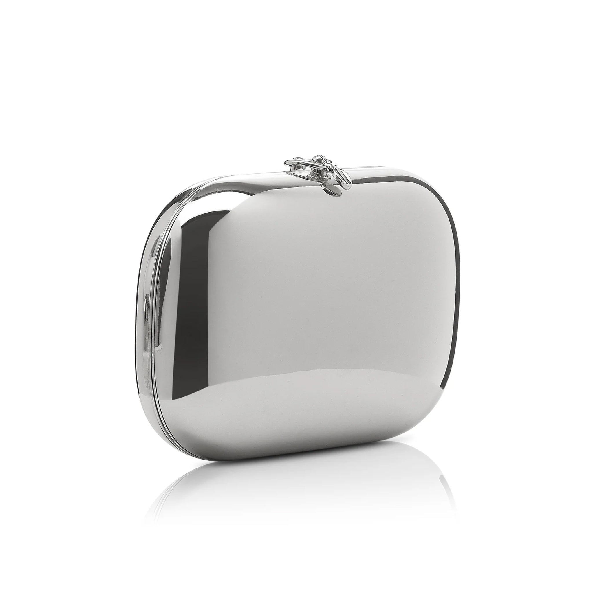 Elina PLUS in Mirrored Chrome | Polished Chrome Clutch | Jeffrey