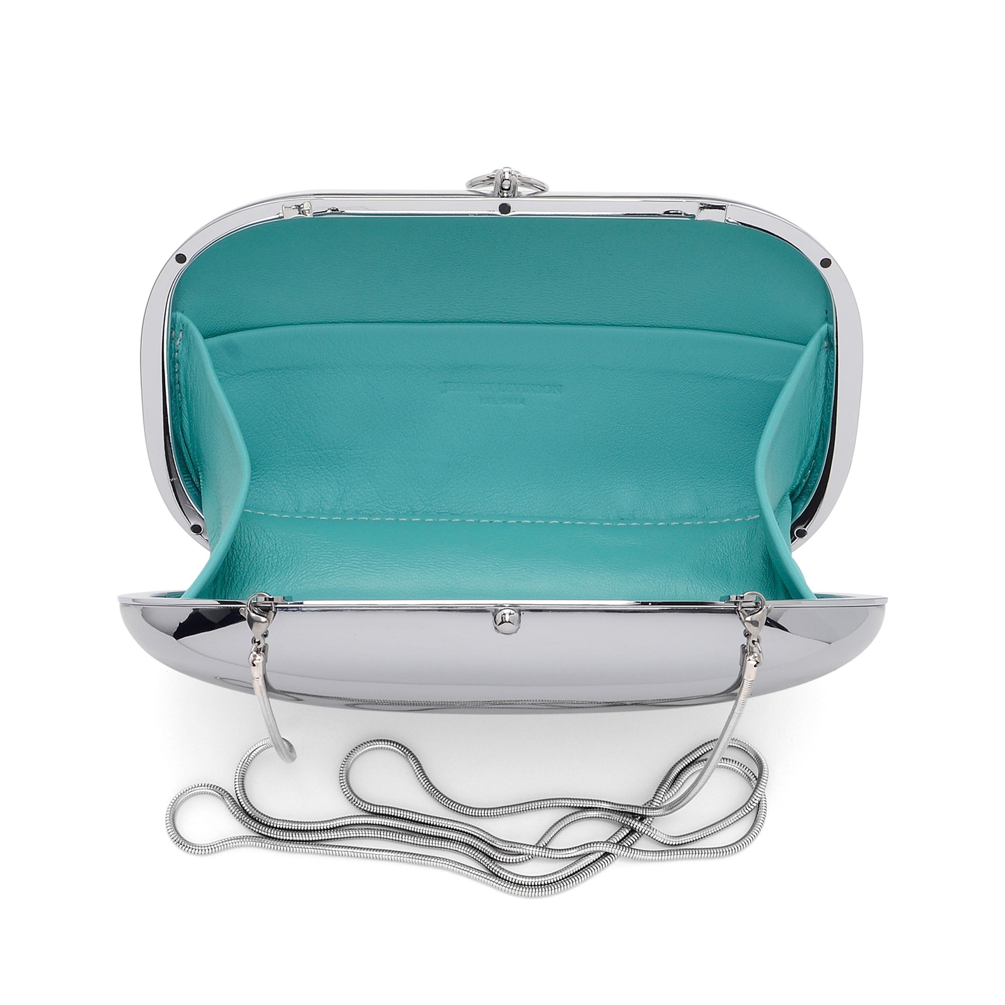 Elina PLUS in Mirrored Chrome | Polished Chrome Clutch | Jeffrey Elina PLUS in Mirrored Chrome | Polished Chrome Clutch | Jeffrey