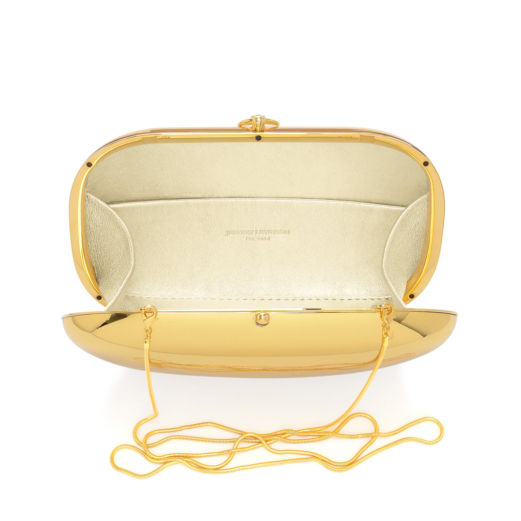 Elina PLUS in Mirrored Gold | 24K Gold-Plated Clutch | Jeffrey