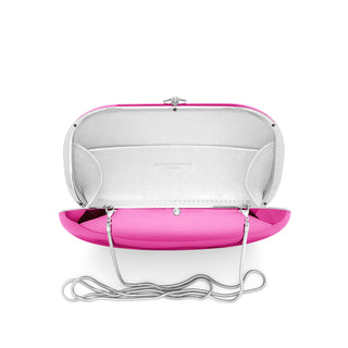 Elina Plus Clutch- Mirrored Hot Pink