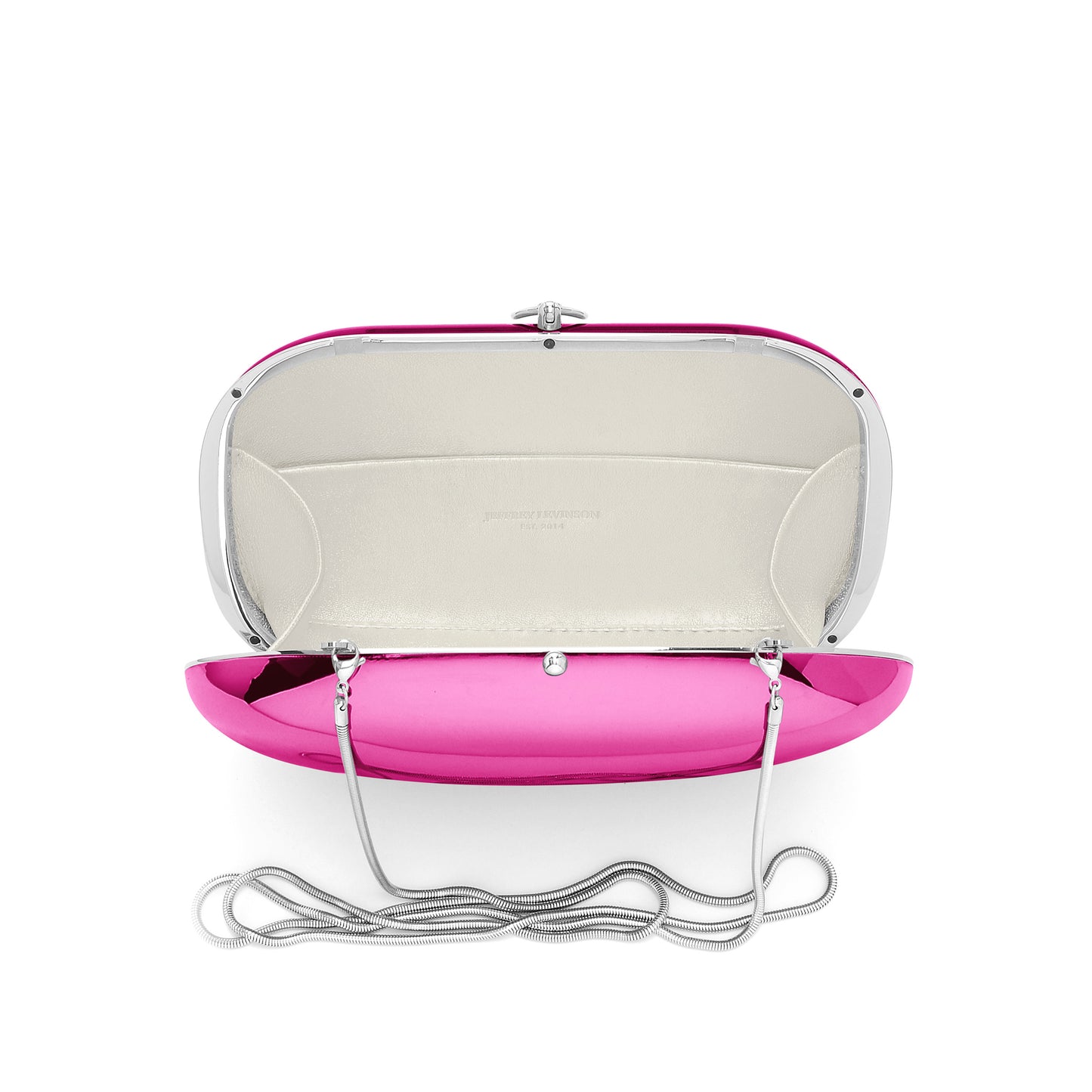 Elina Plus Clutch- Mirrored Hot Pink