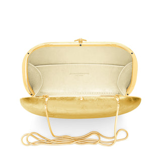 Elina PLUS Clutch-  Natural Gold Leaf