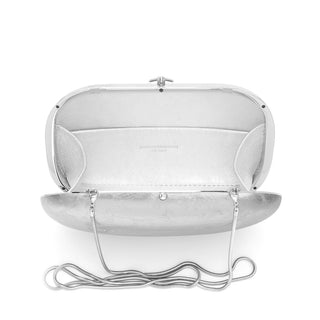 Elina PLUS Clutch-  Natural Silver Leaf