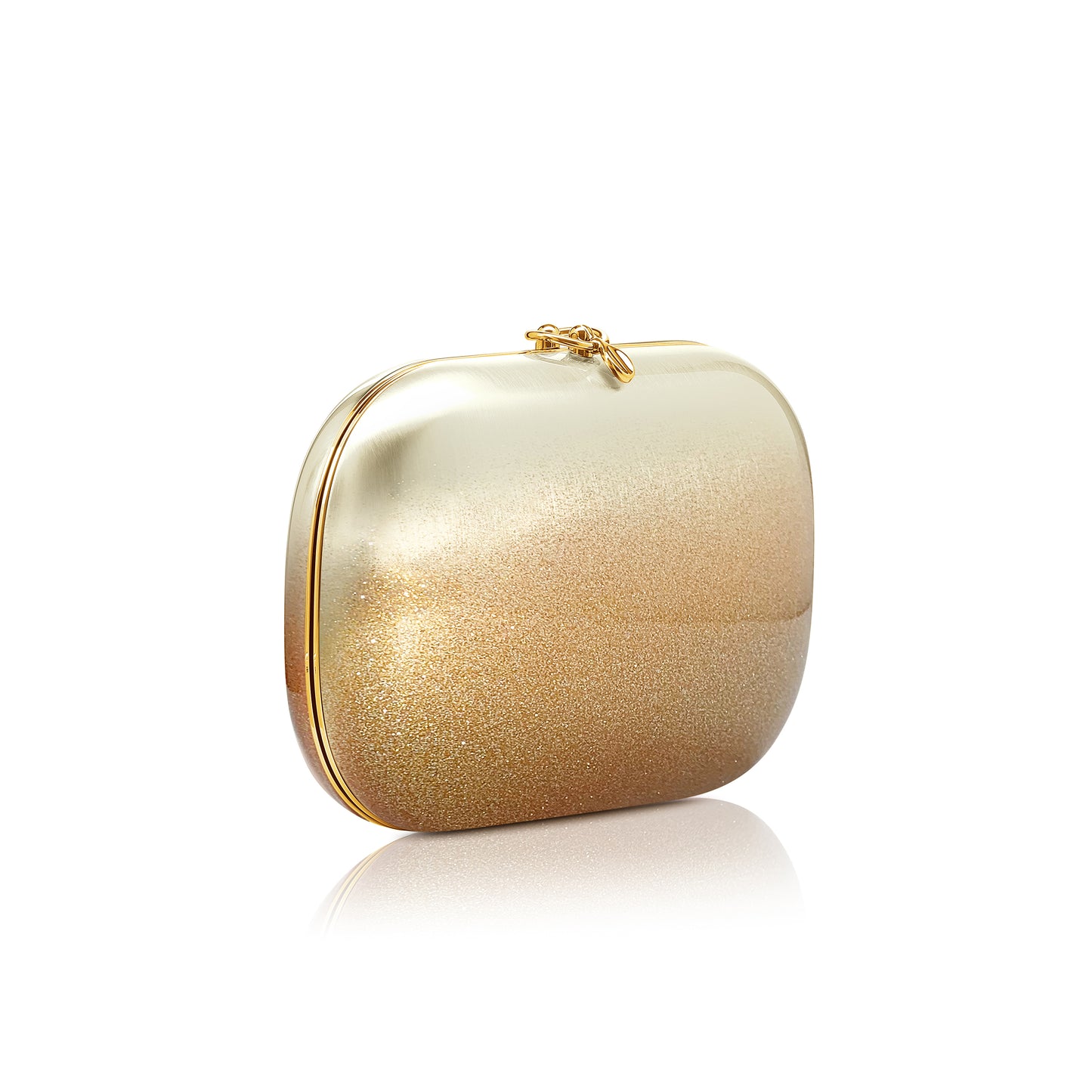 Elina PLUS Satin Champagne With Sparkling Gold Ombre