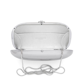 Elina PLUS Clutch- Satin White Gold