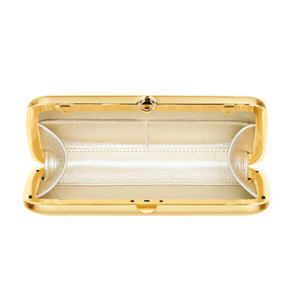 Finley Clutch-  Satin 24K Gold