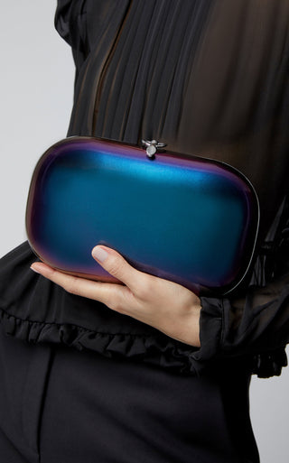 Elina PLUS Clutch- Iridescent Midnight Pearl