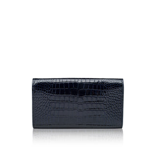 Cari Mini Bag- Navy Stamped Croc