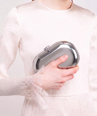 Elina Clutch- Precious Metal Mirrored
