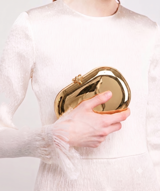 Elina Clutch- Precious Metal Mirrored