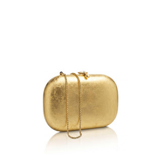 Elina PLUS Clutch - Natural Gold Leaf