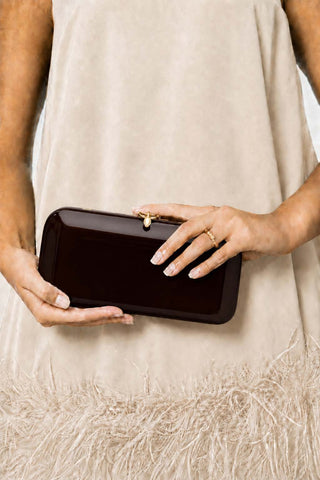 Finley Clutch - Espresso Brown