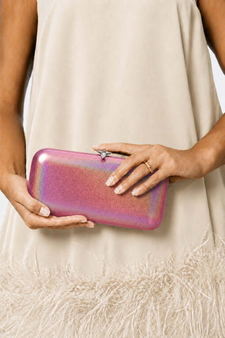 Finley Clutch - Rainbow Rose Petal