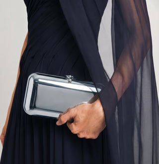 Finley Clutch - Mirrored Chrome