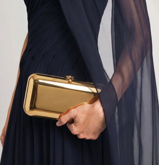 Finley Clutch - Mirrored Gold