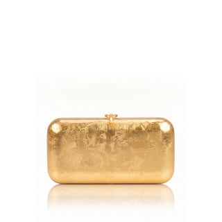 Finley Clutch - Natural Gold Leaf