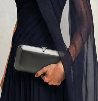 Finley Clutch - Satin Black Chrome