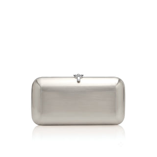 Finley Clutch - Satin White Gold