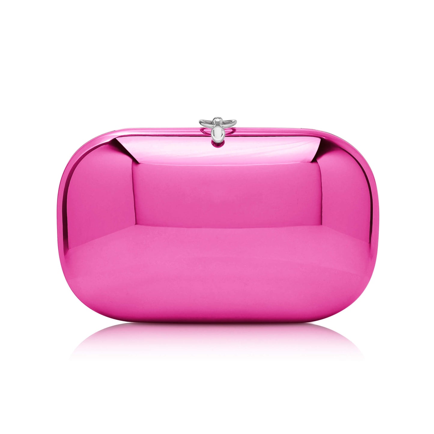Elina Plus Clutch- Mirrored Hot Pink