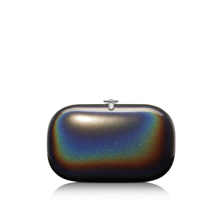 Elina PLUS Clutch- Iridescent Rainbow Graphite
