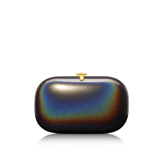Elina PLUS Clutch- Iridescent Rainbow Graphite