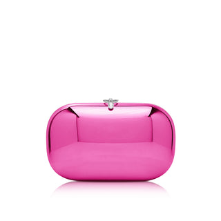 Elina Plus Clutch- Mirrored Hot Pink