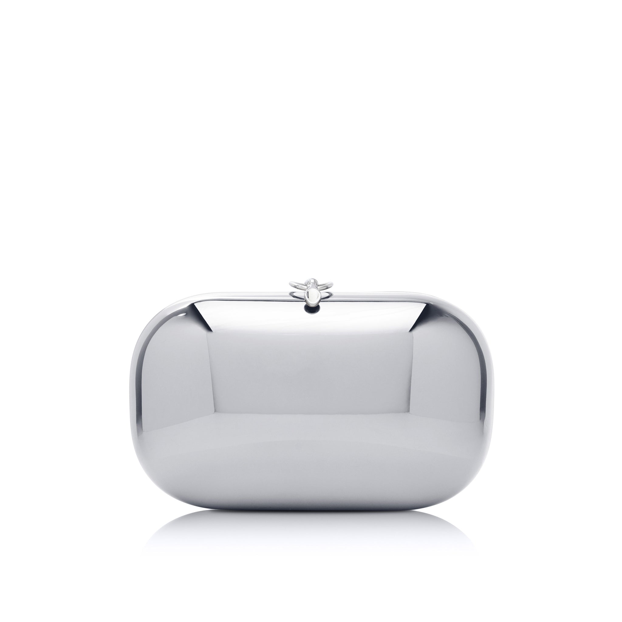 Elina PLUS in Mirrored Chrome | Polished Chrome Clutch | Jeffrey