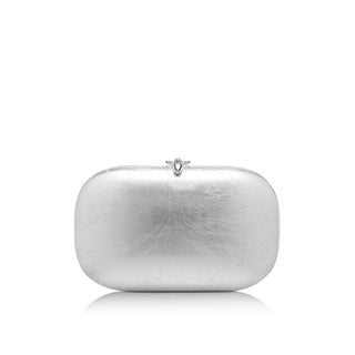 Elina PLUS Clutch-  Natural Silver Leaf
