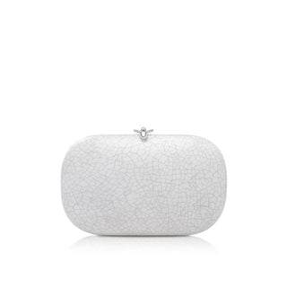Elina PLUS Clutch- White Cracked Porcelain